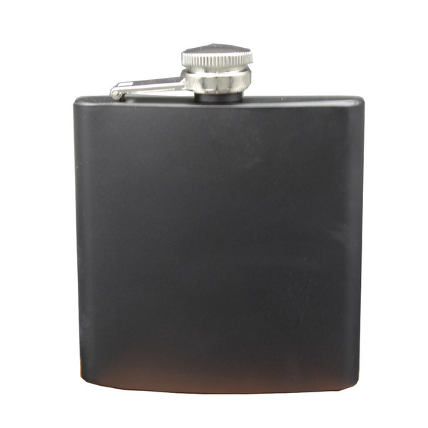 6oz Stainless Steel Hip Flask Black Color Plating Portable Flagon Wine Pot Colorful Stainless Steel Metal Hip Flask