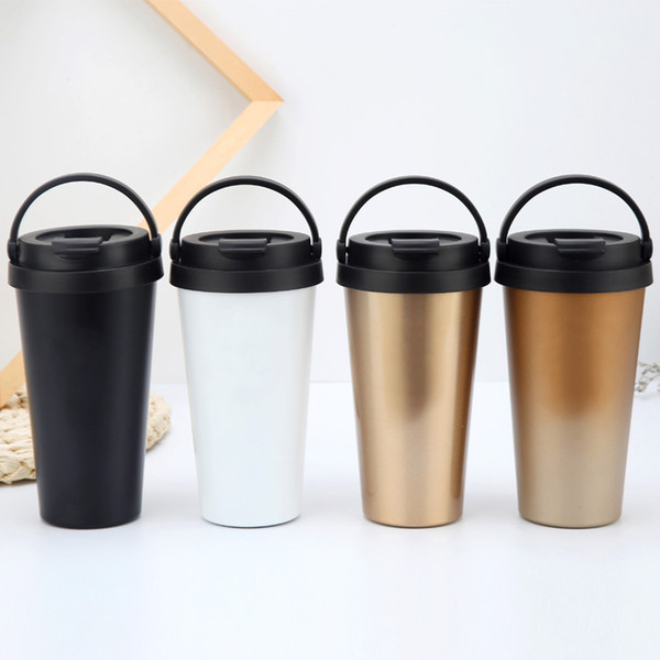 304 Stainless Steel Portable Coffee Cup Vacuum Insulated Coffee Cup Gift Coffee Mug Keep Warm and Cold 500ml