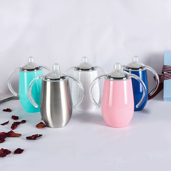 12oz stainless steel mugs double handles cups wine glass double wall vacuum insulated bottle with lids drinking coffee tea milk