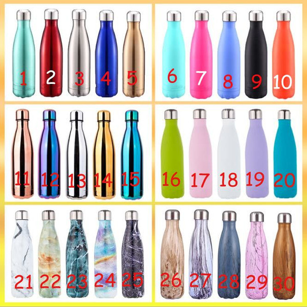 Cola Water bottle Shaped Insulated Double Wall Vacuum high-luminance Water Bottle 500ml Creative Thermos bottle Vaccum Insulated