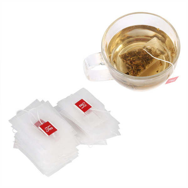 6.5*8cm Empty Tea Bags with Label Heal Filters Nylon Herb Loose Tea Infuser Strainers Kitchen Gadgets