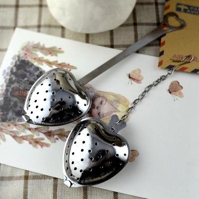 Tea Infuser Tools With Heart Shaped Stainless Herbal Tea Infuser Spoon Filter Wedding Supplies Gift 2019