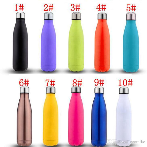 Cola Shaped water bottle Vacuum Insulated Travel Water Bottle Double Walled Stainless Steel coke shape Outdoor Water Bottle