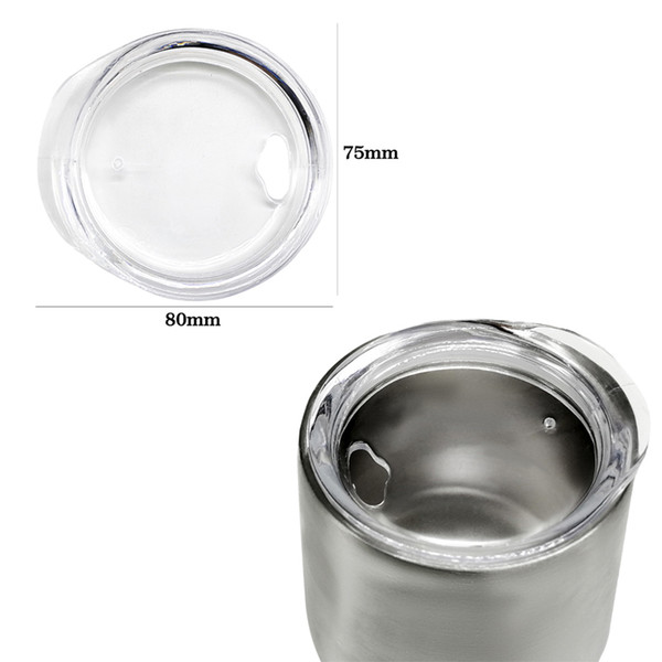 9OZ Egg Cups Lids Transparent Food Grade PP Mugs Lid Replaced Vacuum Lid Safe Tumblers Covers