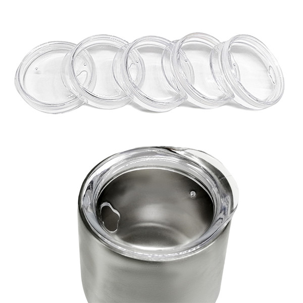 New 9OZ Egg Cups Lids Transparent Food Grade PP Wine Glasses Lid Replacement Vacuum Lid Durable Tumblers Covers