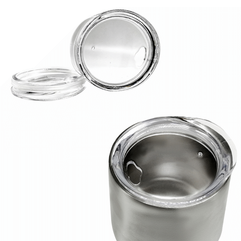 9OZ Egg Cups Supporting Lids Clear Food Grade PP Mugs Lid Replaced Vacuum Lid Thermos Cups Covers