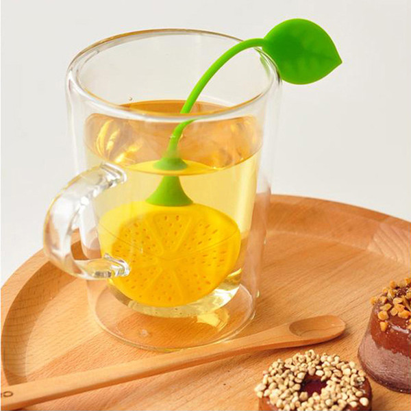 Creative 18.5*5cm Reusable Lemon Shaped Food Grade Silicone Tea Infusers Herb Loose Leaf Filter Tea Bag