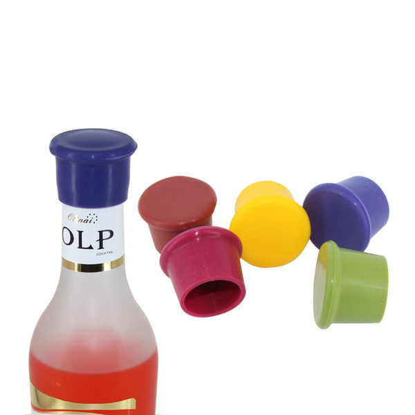 3.5*2.6CM Silicone Beer Bottle Caps 6 Colors Sealing Plugs Wine Cover Corks Lids Flip Tops