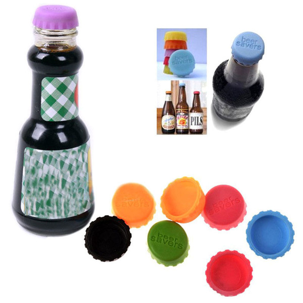 Durable 3*1cm Silicone Beer Bottle Caps 6 Colors Sealing Plugs Wine Corks Seasoning Lids Bottle Covers Kitchen Gadgets