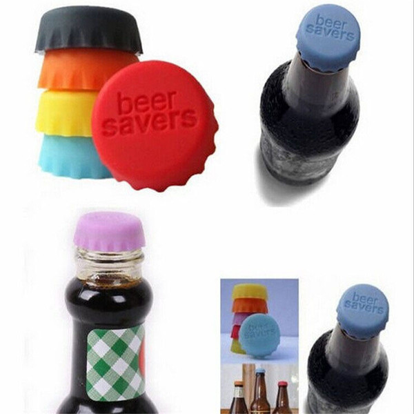 New 3*1cm Silicone Beer Bottle Caps 6 Colors Sealing Plugs Wine Corks Seasoning Lids Bottle Covers Kitchen Gadgets