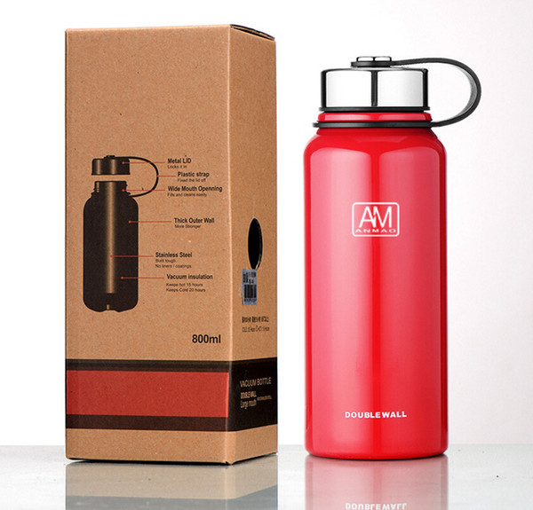 Portable portable mug large capacity sports bottle vacuum stainless steel cup custom logo lettering printing Sport Bottle 1500ml