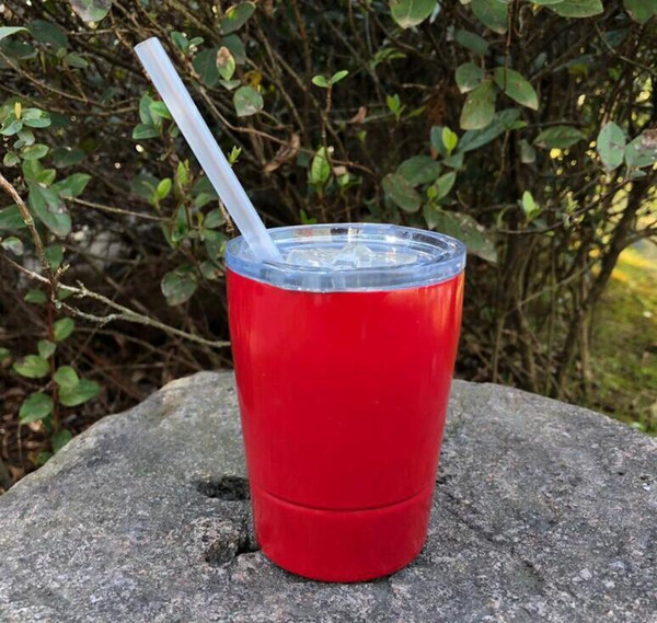 9oz Vacuum Insulated Double Wall Kids Tumbler Stainless Steel Wine Tumbler 9oz Cup with lids straws