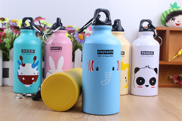 Sports bottle outdoor climbing cup new aluminum kettle cartoon pattern hand cup cartoon large capacity tea cup factory direct