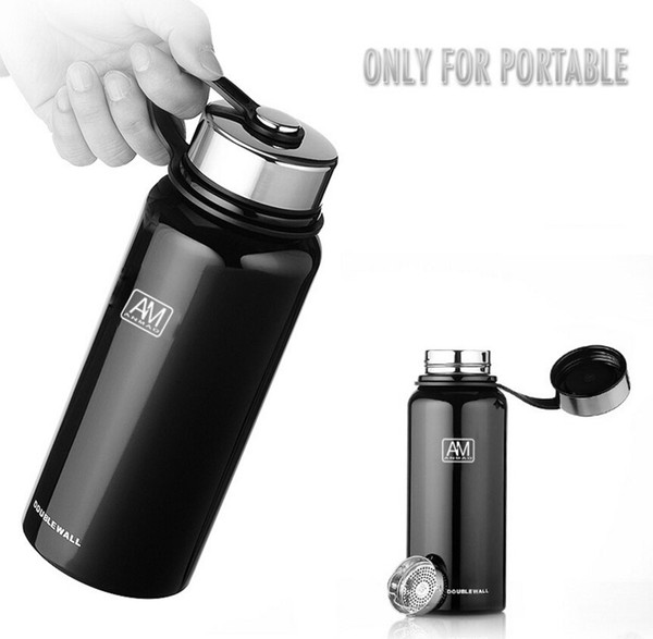 Portable portable mug large capacity sports bottle vacuum stainless steel cup custom logo lettering printing Sport Bottle 800ml