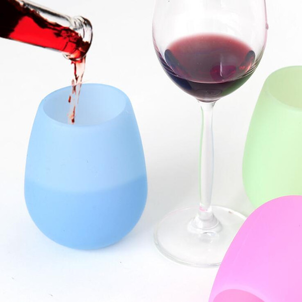 New Arrive Colorful Fashion 2018 Unbreakable clear Rubber Wine Glass silicone silicone wine cup wine glasses