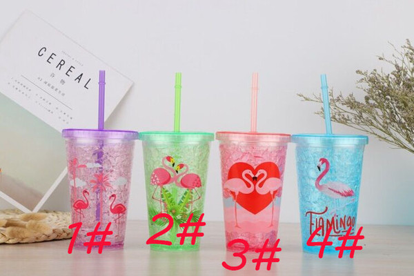 Drinking straw cup Explosion hot summer ice cooling ice cup Student drinking straw cartoon gift custom wholesale