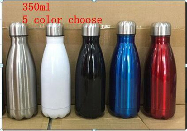 Cola Shaped water bottle Vacuum Insulated Travel Water Bottle Double Walled Stainless Steel coke shape Outdoor Water Bottle.