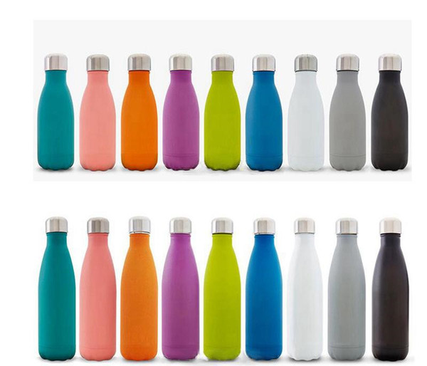 HOT Cola Shaped water bottle Vacuum Insulated Travel Water Bottle Double Walled Stainless Steel coke shape Outdoor Water Bottle.