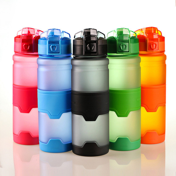 5 Colors 380ml / 500ml Frosted Sports Bottle Eco Plastic Space New Children's Anti-fall Water Bottles