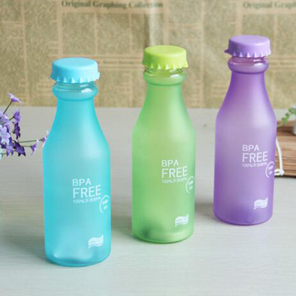 Frosted Soda Bottle Hand Cup Portable Anti-fall Water Cup 10 Colors Available Climbing Cycling Outdoor Supplies 550ML