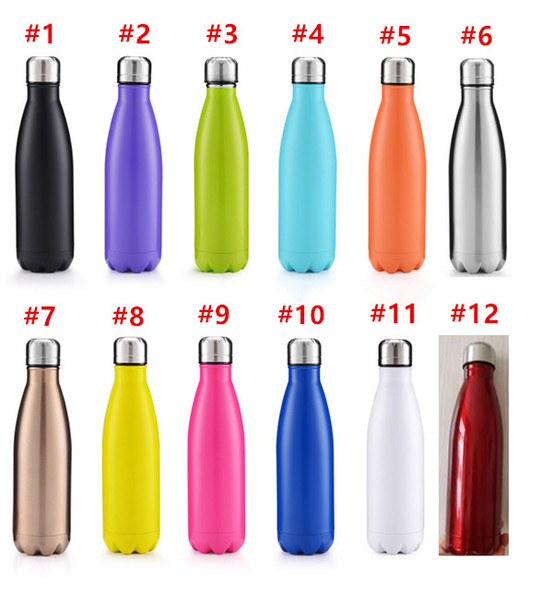 500ml 17oz Cola Shaped bottle Water Bottle Stainless Steel tumblers Vacuum insulation Coke Flask Thermos