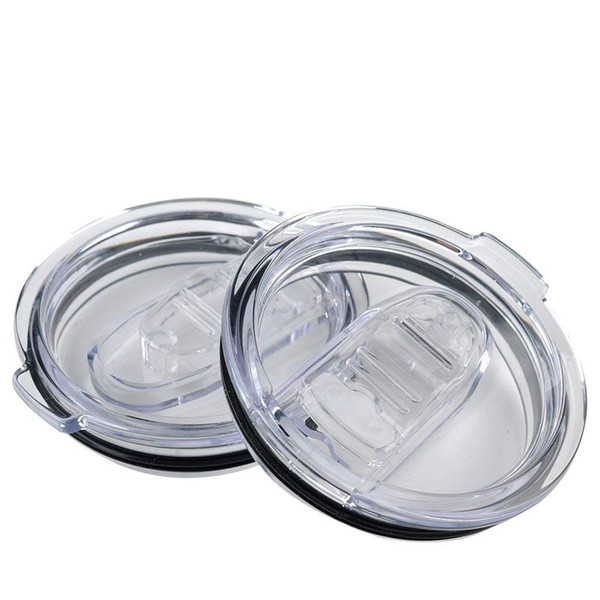 Plastic cup lid for 20oz 30oz Spill Proof transparent cups Splash Proof Replacement With Closure Silicon Slider Lid