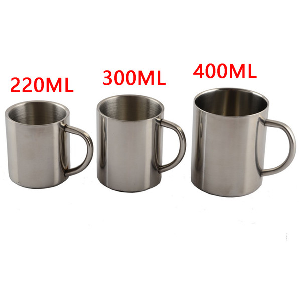 New 220ml 300ml 400ml Stainless Steel Portable Wine glass Double Wall Travel Tumbler Coffee Mug Drinkware Tea Cup