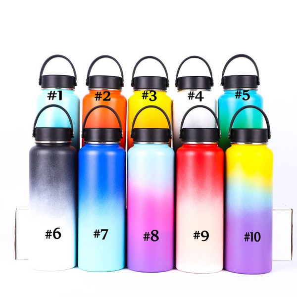 Vacuum Water Bottle Insulated Stainless Steel tumblers Travel Sports Mug Wide Mouth Large capacity thermos With Lids 18oz/32oz/40oz