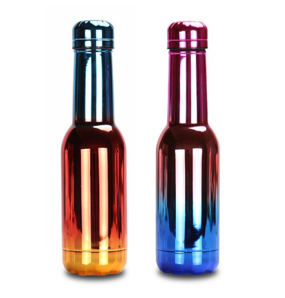 17oz 500ML Rainbow Cola Shaped Water Bottles Sports Travel Mugs Outdoor Coke Flask Vaccum Insulated thermos