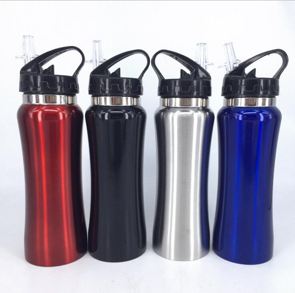 Stainless Steel Vacuum Insulation Sports Water Bottle Handle Travel Kettle portable Lid Outdoor Thermos with straw