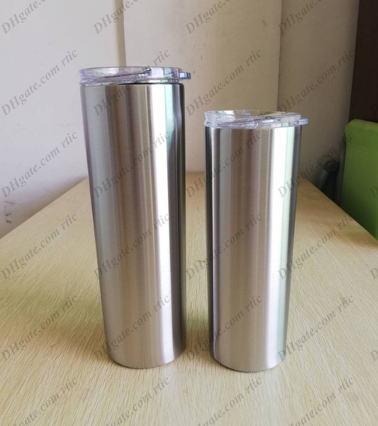 30oz Skinny Tumbler stainless steel straight Cup With lid and straw Vacuum Insulation Coffee Mugs Travel Water Bottle