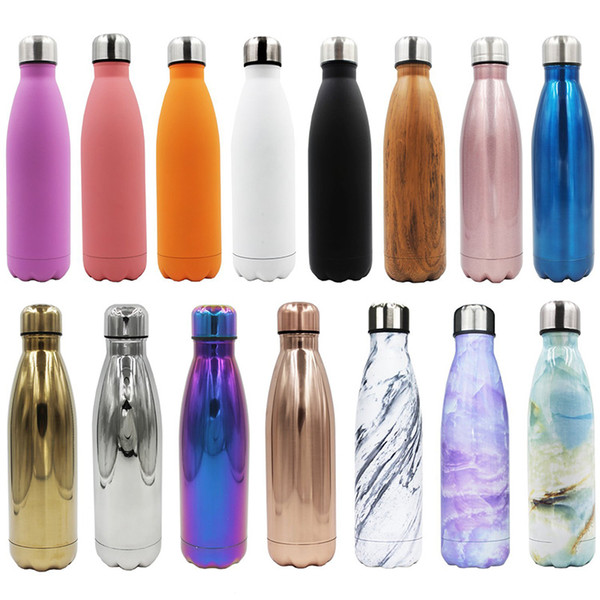 Water Bottle Kettle Vacuum Flask Cup Sports 304 Stainless Steel Cola Shape Mugs Insulation Cups 500ml Mug Free Shipping