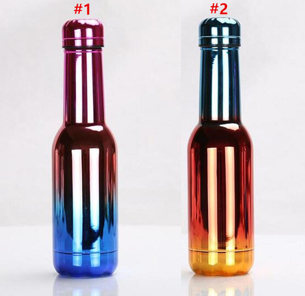 17oz 500ml Rainbow Cola Shaped Water bottle Insulated Double Wall Vacuum high-Creative Thermos bottle Travel Mugs