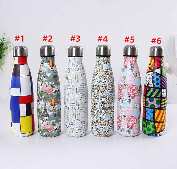 New outdoor stainless steel Coke bottle Sports Water Bottle 500ml 750ml Vacuum Insulation Double Travel Cup Creative Thermos