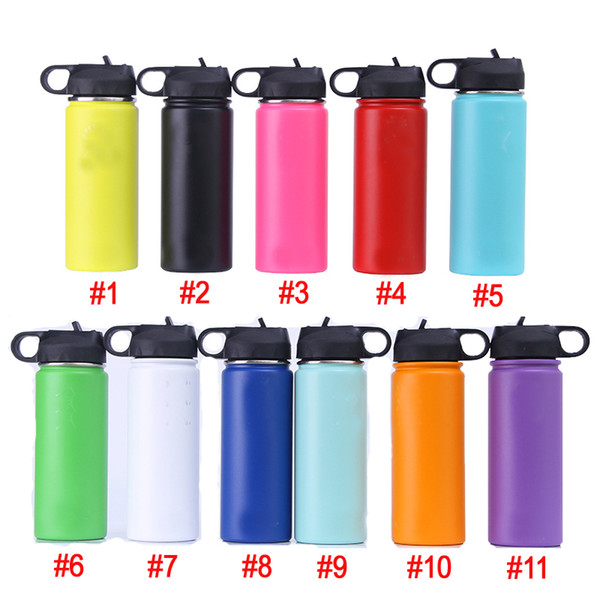 18oz 32oz 40oz hy Vacuum Water Bottle Insulated 304 Stainless Steel Water Bottle Travel Coffee Mug Wide Mouth Drinking Cup With Straw Lids