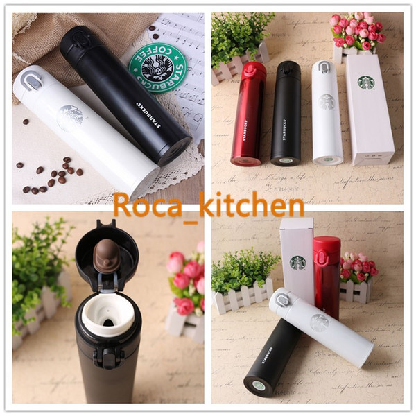 2016 New Creative Starbucks double stainless steel vacuum insulation Cup, gift cup of coffee cup car portable cup