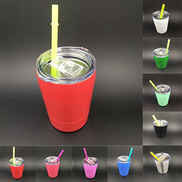 25pcs DHL Free 9oz Stainless steel Glasses Metal Stemless Wine Cocktail Cups Style Beer Bottles Wine Mugs Coolers