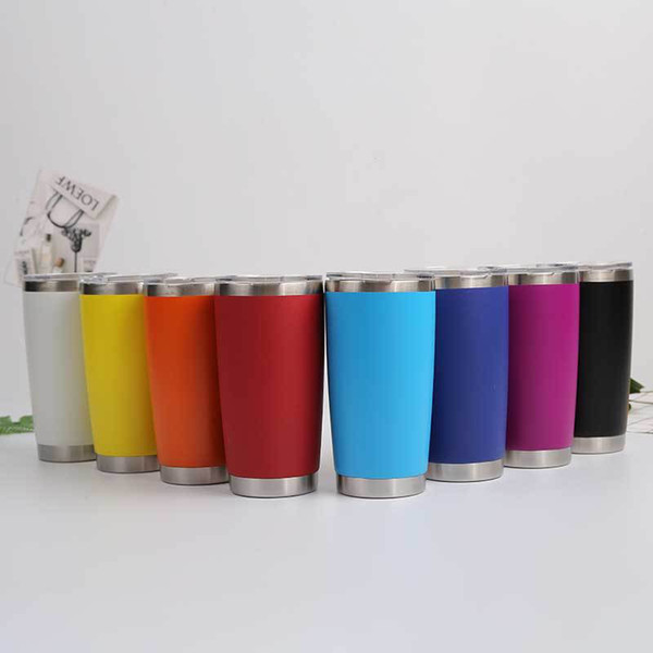 20 Ounce Stainless Steel Car Cups Sliver Metal Insulated Travel Mug Water Bottle Beer Tumbler with Lid for Car Cups Coffee Mugs