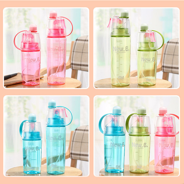 Sports Plastic Spray Water Bottle Portable Hydrating Water Mug Drinking Bottles For Outdoor Bicycle Cycling Sports Gym Creative Gift