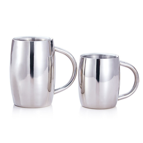 Excellent Coffee Mug Cup Stainless Steel Beer Mug Double Wall Coffee Mug with Handle on Promotion