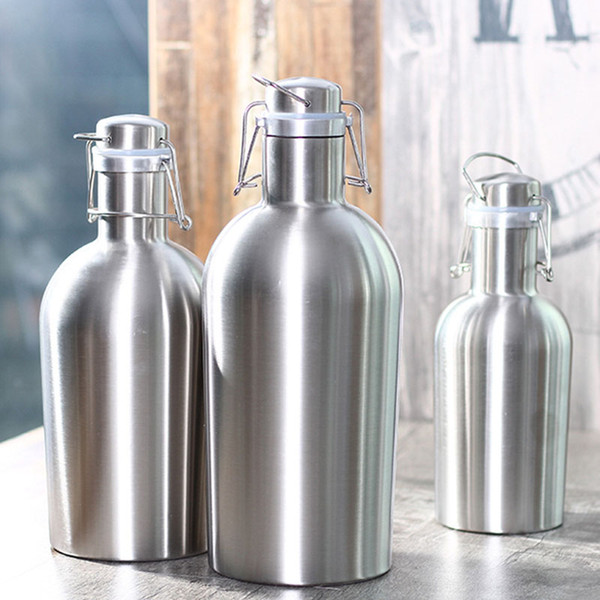 2L Healthy Beer barrels Stainless steel Wine Bottle Coolers Double Wall Drink Chiller New creative Wine jugs