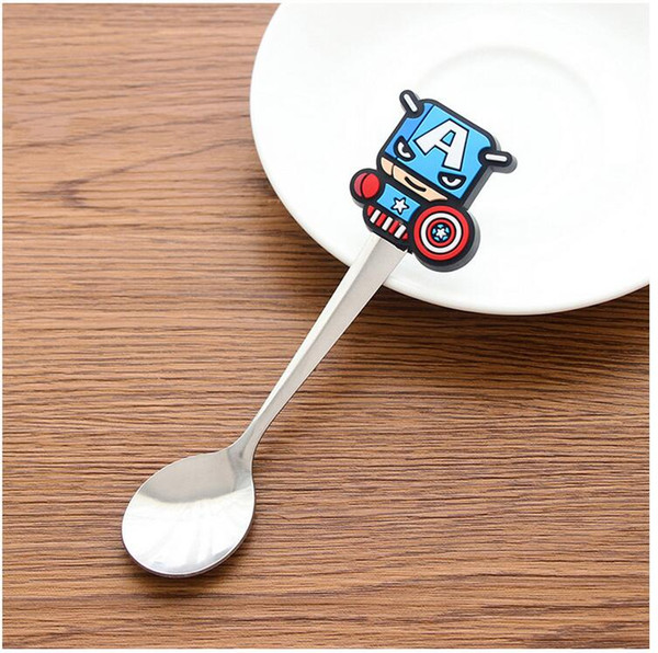 10pcs Kitchen Dining Bar Vintage Cartoon Cute Heroes Style Small Coffee Spoon Flatware Cutlery Mini Dessert Spoon For Snacks 1707105