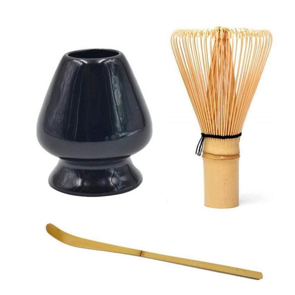 Matcha Green - Scoop Spoon + Deep Whisk Holder Bamboo Janpanese Style Tea Set Accessories C19042101