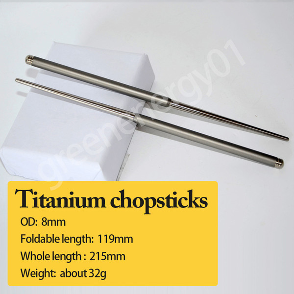 Titanium Chopsticks Outdoor Tableware Foldable Camping Picnic for Hiking Traveling Tableware 1 pairs