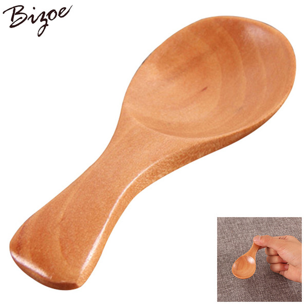 3PCS Small Short Wooden Spoon for Sugar Salt Wooden Coffee Tea Spoons 8 cm Spoon Baby Feeding