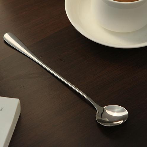 NEW High Quality Ice Cream Tea Coffee Handled Long Handle Stainless Steel Spoons Flatware Free Shipping