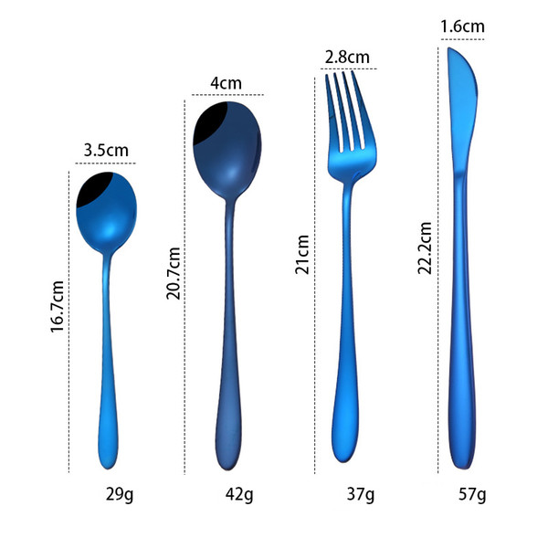 2018 New Colored Top Quality Stainless Steel Steak Knife Fork Party Cutlery Set Mixed color Cutlery Kinfe Forks 4pcs/Set