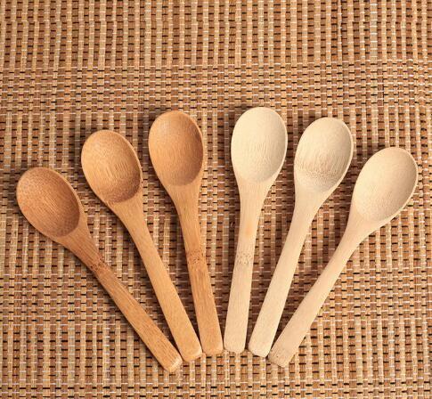 New Delicate Kitchen Using Condiment Jam Spoon Coffee Spoon Small Wooden Baby Honey Spoon 12.8*3cm