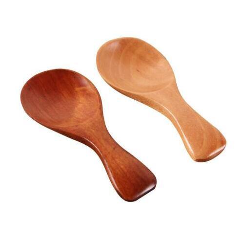 Wooden short handle tea spoon 8*3.5cm pure natural bamboo fine handmade spoon Practical multifunction honey coffee sugar spoons