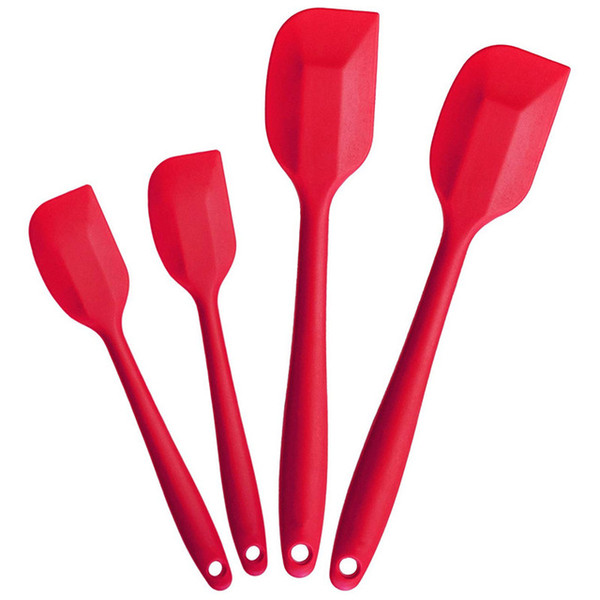 4pcs/set Heat Resistant Silicone Spatula Set Non Stick Flexible Baking Spatulas Spoons Brush Kitchen Baking Pastry Tools